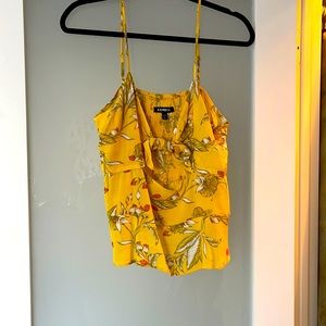 Express floral cut out sexy tank top L